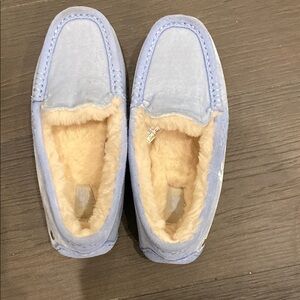 UGG Light Blue Shearling Slippers